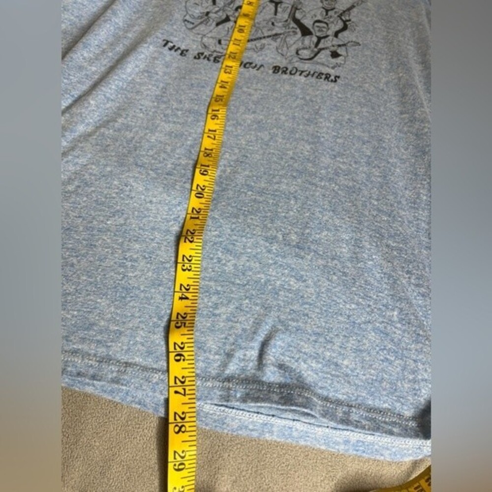 VINTAGE The Skertich Brothers  t shirt Size XL Russell Athletic Blue - Picture 8 of 16